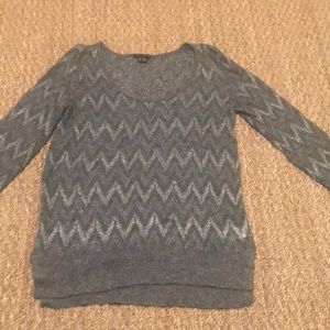 Theory metallic chevron sweater